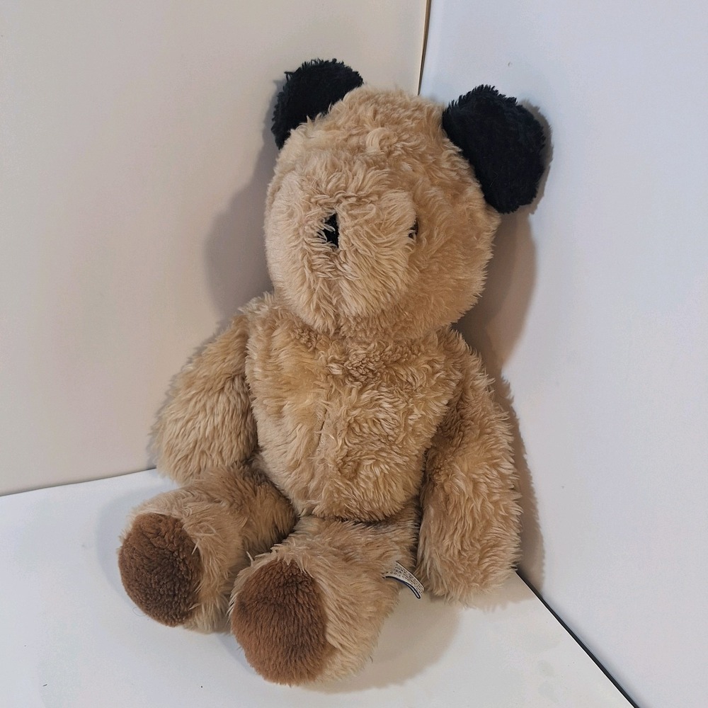 Vintage Eden Brown Teddy Bear Black Ears Plush‎ 18" Stuffed Animal